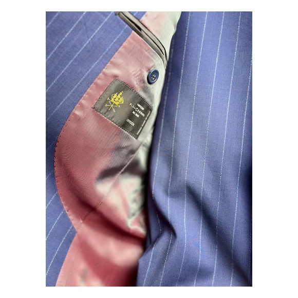 LANIFICIO F.LLI CERRUTI OXYGEN Slim Italian 140s Wool Stripe Men’s Suit Size 34R - Picture 5 of 10